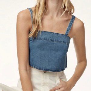 Aritzia Wilfred denim cropped camosole